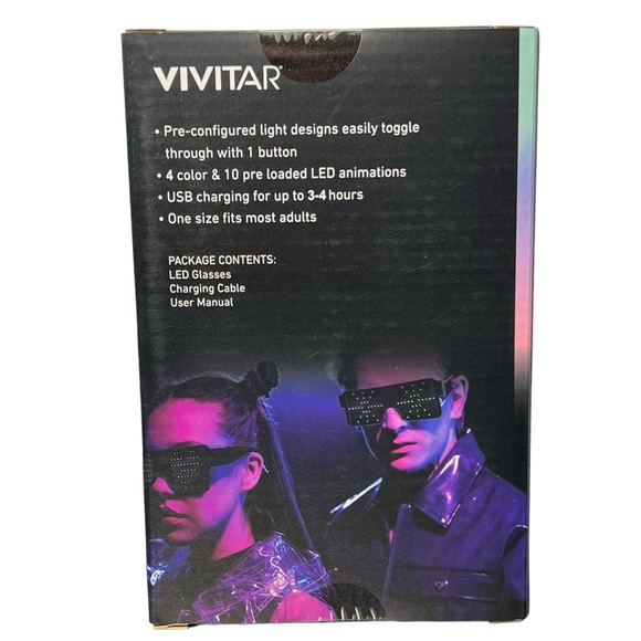 Vivitar RGB LED Eyewear Glasses - Picture 5 of 11